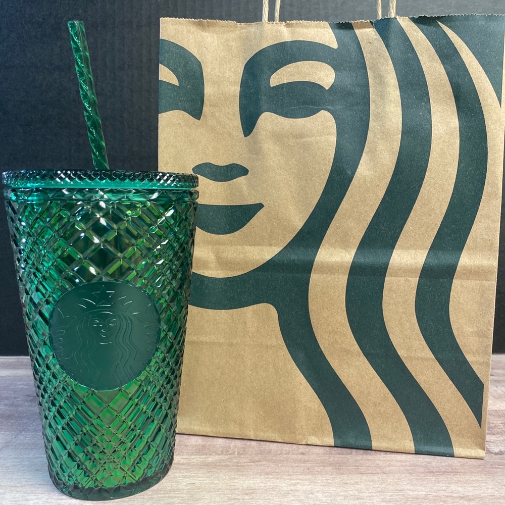 New Starbucks 16oz Emerald Green Jeweled Tumbler